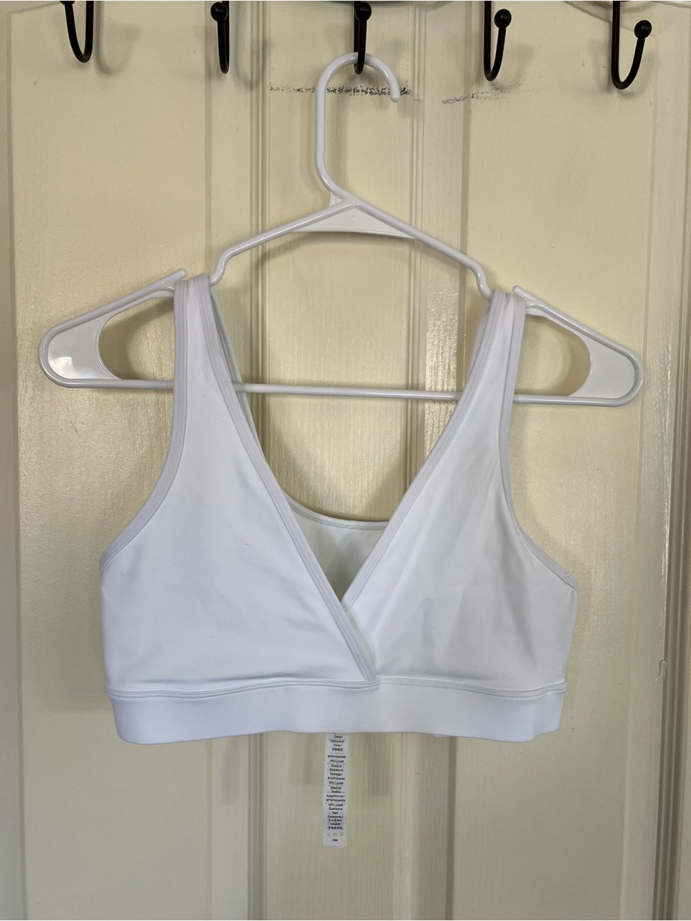 CRZ YOGA NWT White Maternity Nursing Yoga Sports Bra Size Small